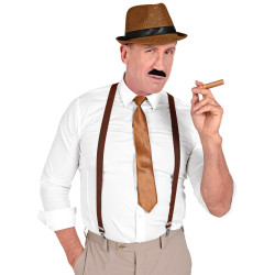 Sada 20´s léta pánská hnědá